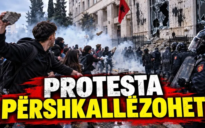 Përplasje të dhunshme në Tiranë, mbyllet protesta e gjashtë kundër Ramës