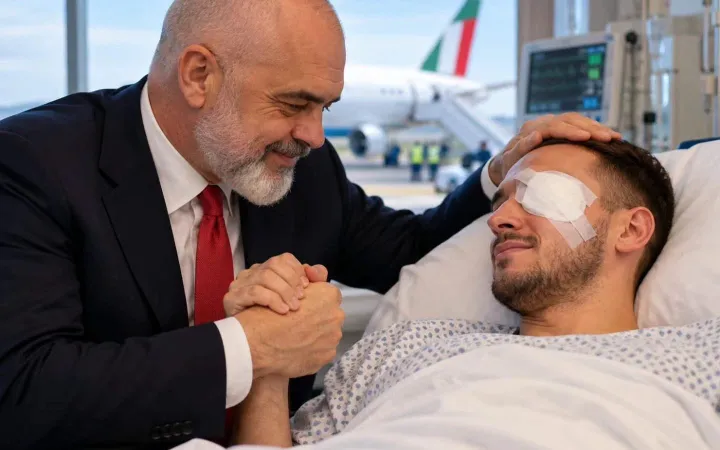 Propagandë edhe me Erjonin që po rrezikon syri