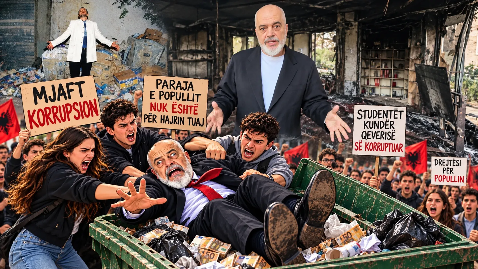 Jep dorëheqjen, hajvan! Mjaft e dogje dhe e shkatërrove Tiranën.