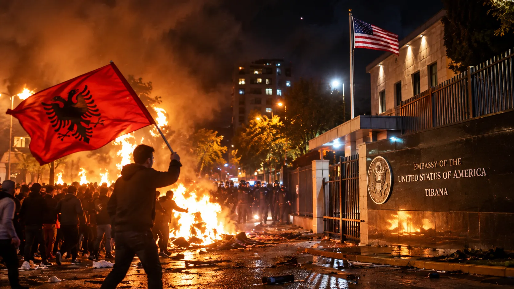 Ambasada e SHBA: Protesta mund të zgjerohet në ndërtesat qeveritare