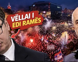 “Vëllai” i Ramës në hall të madh, “digjet” nga protestat në Beograd