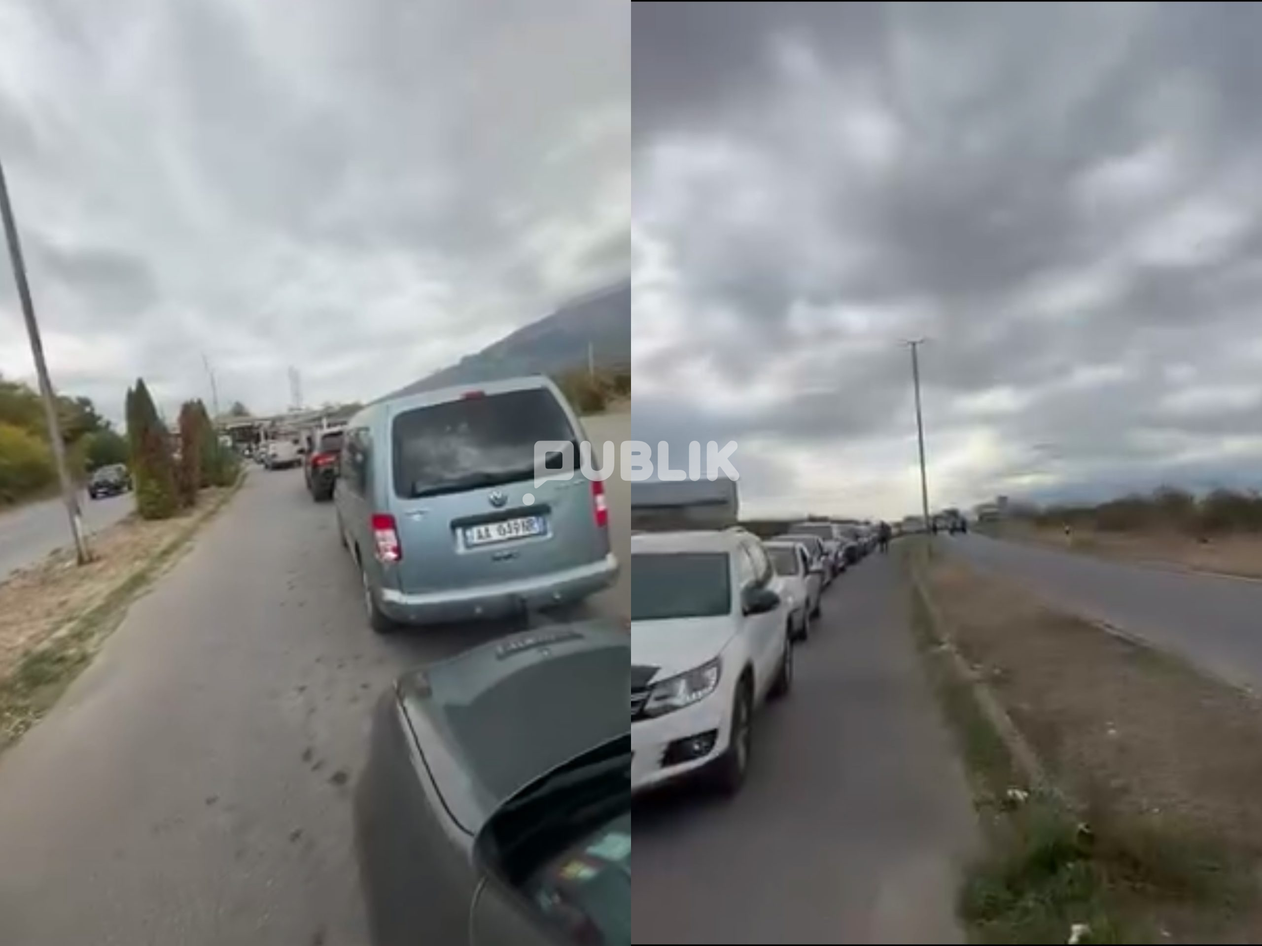 Radhë kilometrike automjetesh në pikën kufitare të Bllatës