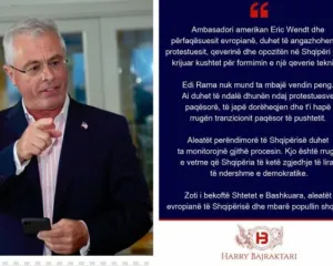 Biznesmeni shqiptaro-amerikan thirrje ambasadorit amerikan dhe BE-së