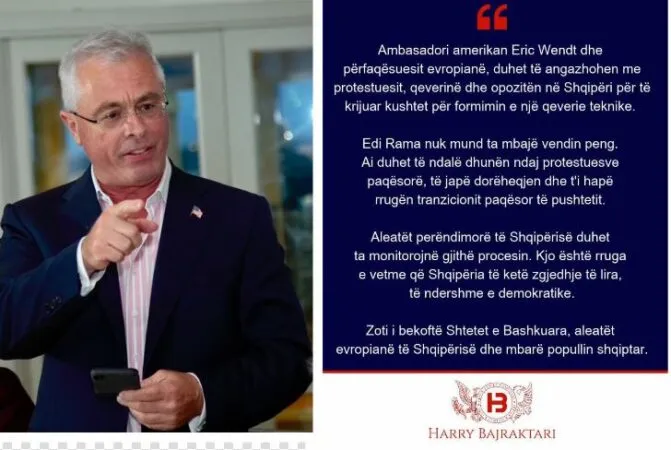 Biznesmeni shqiptaro-amerikan thirrje ambasadorit amerikan dhe BE-së