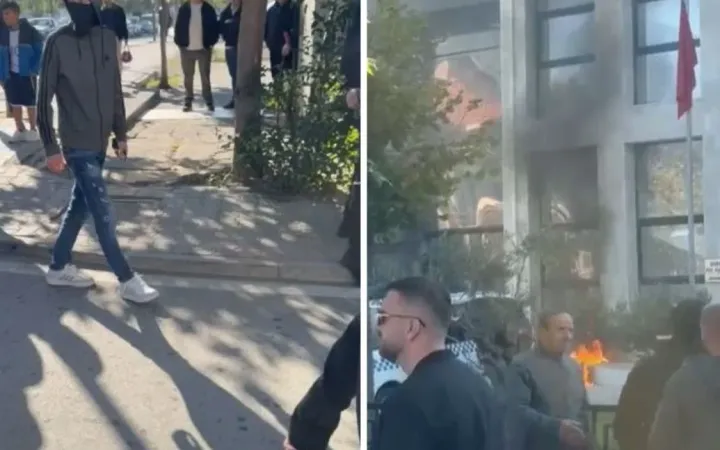 Protestuesit e revoltuar i vënë flakën godinës së Bashkisë Kurbin