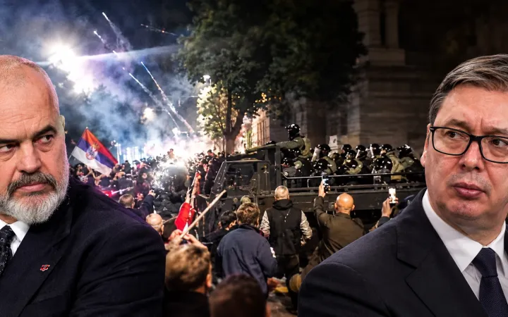 Pas humbjes së Vuçiç, serbët përzënë trupat speciale që ‘shembën’ në dru protestuesit