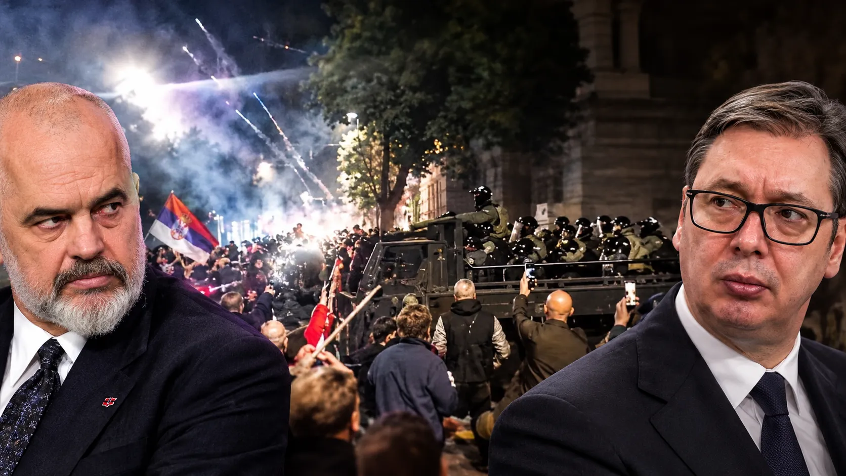 Pas humbjes së Vuçiç, serbët përzënë trupat speciale që ‘shembën’ në dru protestuesit