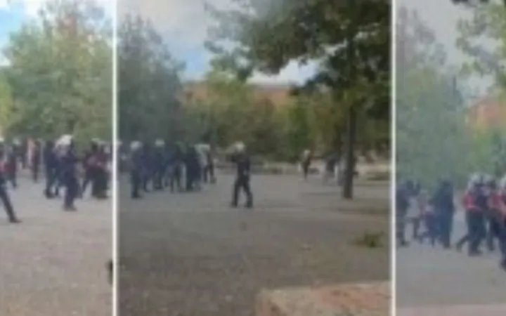 “Shqiponjat” dhe personat të maskuar qëllojnë me gurë studentët