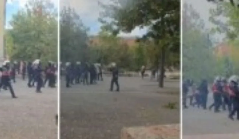 “Shqiponjat” dhe personat të maskuar qëllojnë me gurë studentët