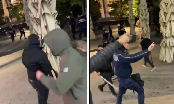 Terror e panik, Policia dhunon besimtarët në xhami (VIDEO)