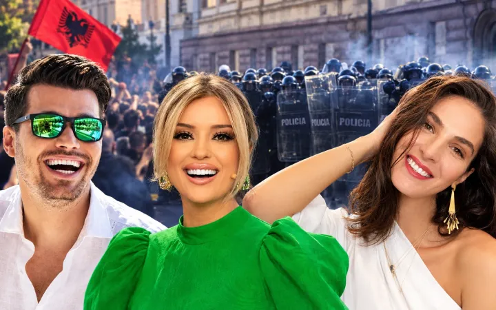 Alban Skënderaj, Alketa Vejsiu dhe Emina Çunmulaj në mbështetje të studentëve